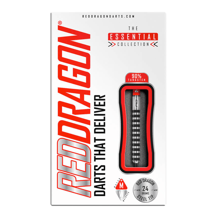 Red Dragon Javelin Black Steel Tip Darts - 90% Tungsten - 22 Grams Darts