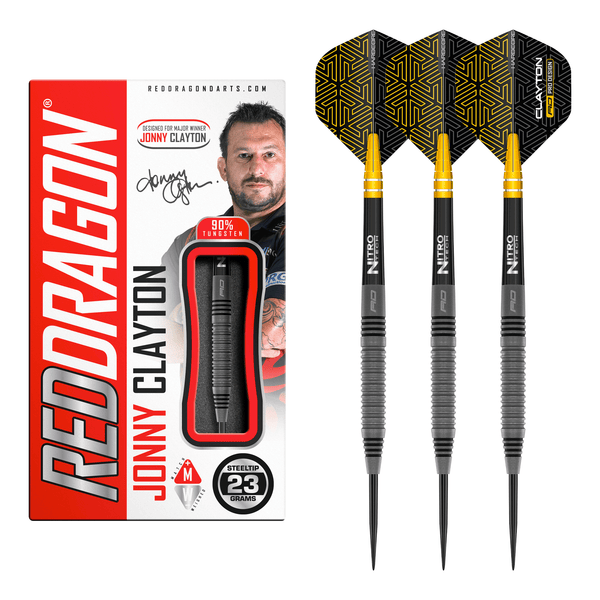 Red Dragon Jonny Clayton Oxide Edition - 90% Tungsten Steel Tip Darts 23 Grams Darts