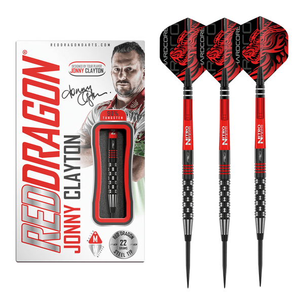 Red Dragon Jonny Clayton Premier League Special Edition - 90% Tungsten Steel Tip Darts 22 Grams Darts