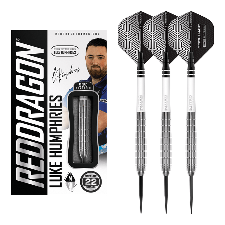 Red Dragon Luke Humphries TX1 - 90% Tungsten Steel Tip Darts 22 Grams Darts