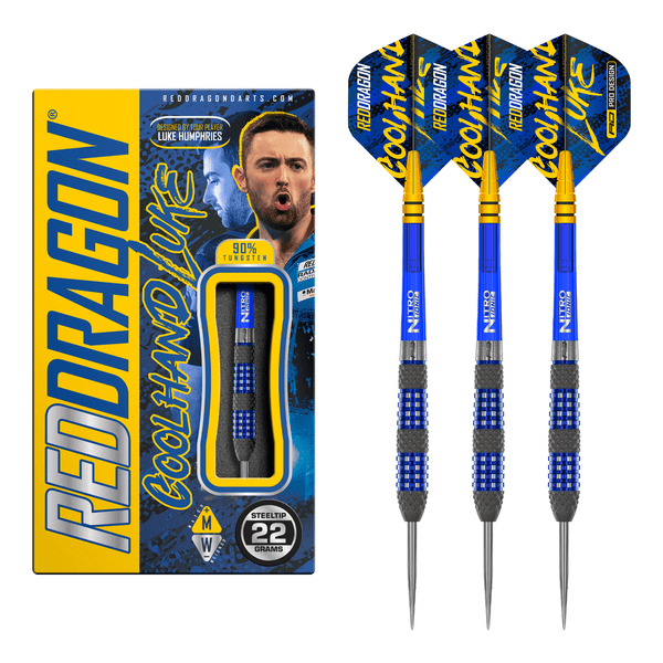 Red Dragon Luke Humphries TX2 - 90% Tungsten Steel Tip Darts 22 Grams Darts