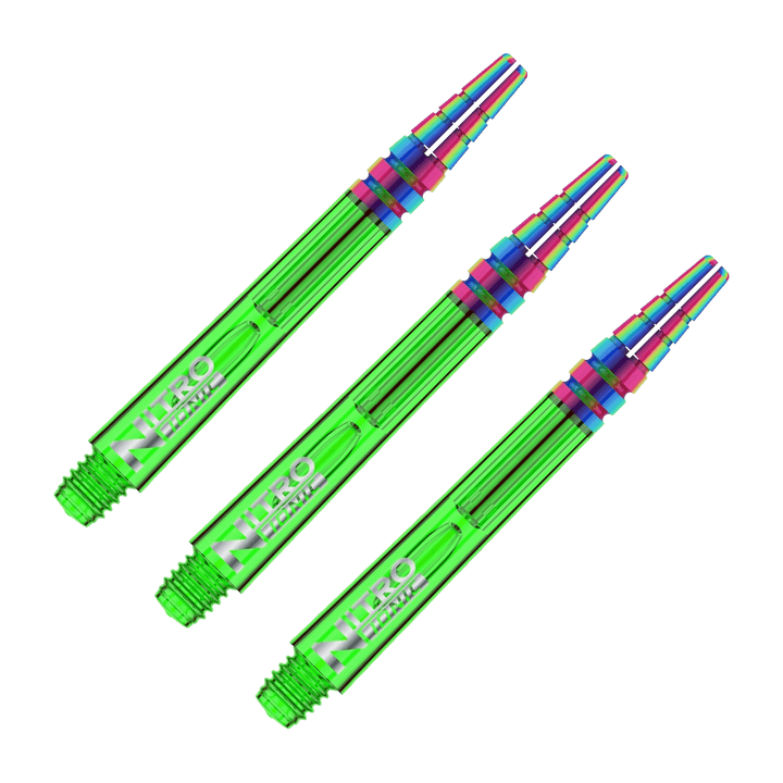 Red Dragon Nitrotech Ionic - Polycarbonate Dart Shafts Intermediate (39mm) / Green Shafts