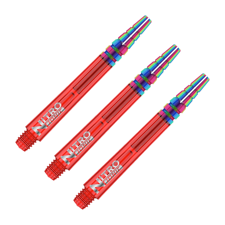 Red Dragon Nitrotech Ionic - Polycarbonate Dart Shafts Intermediate (39mm) / Red Shafts