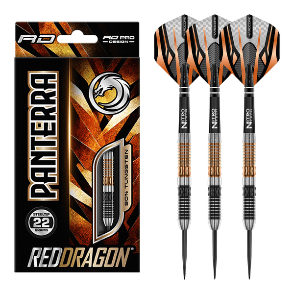 Red Dragon Panterra - 90% Tungsten Steel Tip Darts 22 Grams Darts