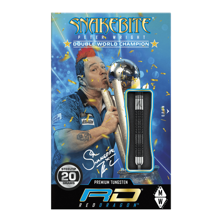 Red Dragon Peter Wright Double World Champion Special Edition Black - 85% Tungsten Steel Tip Darts Darts