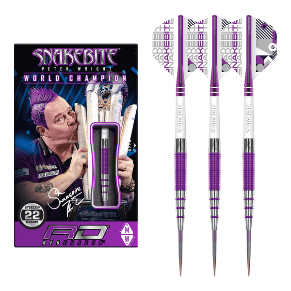 Red Dragon Peter Wright PL15 Medusa - 90% Tungsten Steel Tip Darts 22 Grams Darts