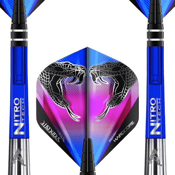 Red Dragon Peter Wright Rainbow Mamba Steel Tip Darts - 90% Tungsten - 22 Grams Darts