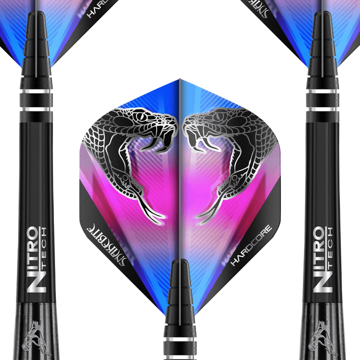 Red Dragon Peter Wright Snakebite 3 Black - 90% Tungsten Steel Tip Darts Darts