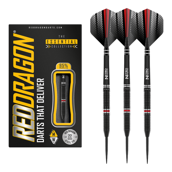 Red Dragon Razor Edge ZX-95 Steel Tip Darts - 95% Tungsten - 22 Grams Darts