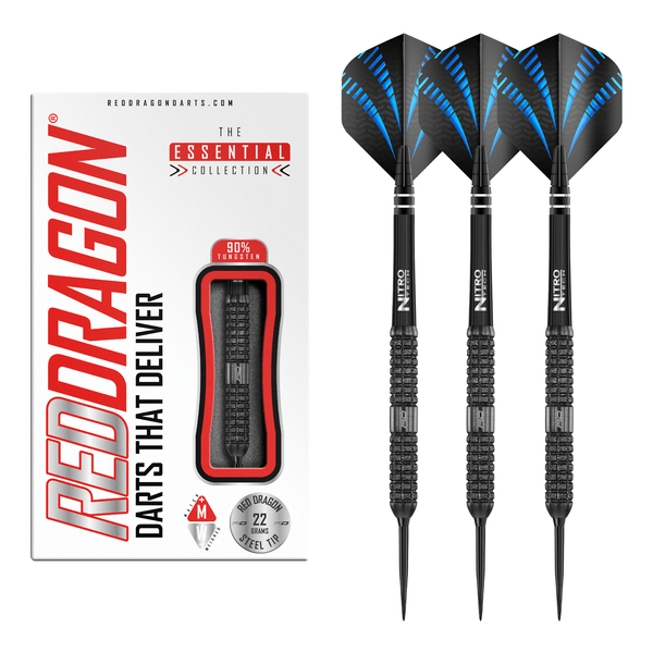 Red Dragon Touchstone Parallel Barrel - 90% Tungsten Steel Tip Darts 22 Grams Darts