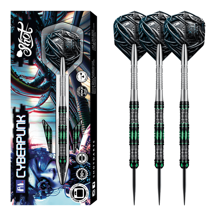 Shot AI Cyberpunk - 90% Tungsten Steel Tip Darts Darts