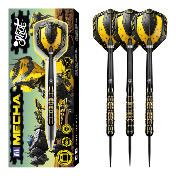 Shot AI Mecha - 90% Tungsten Steel Tip Darts 22 Grams Darts