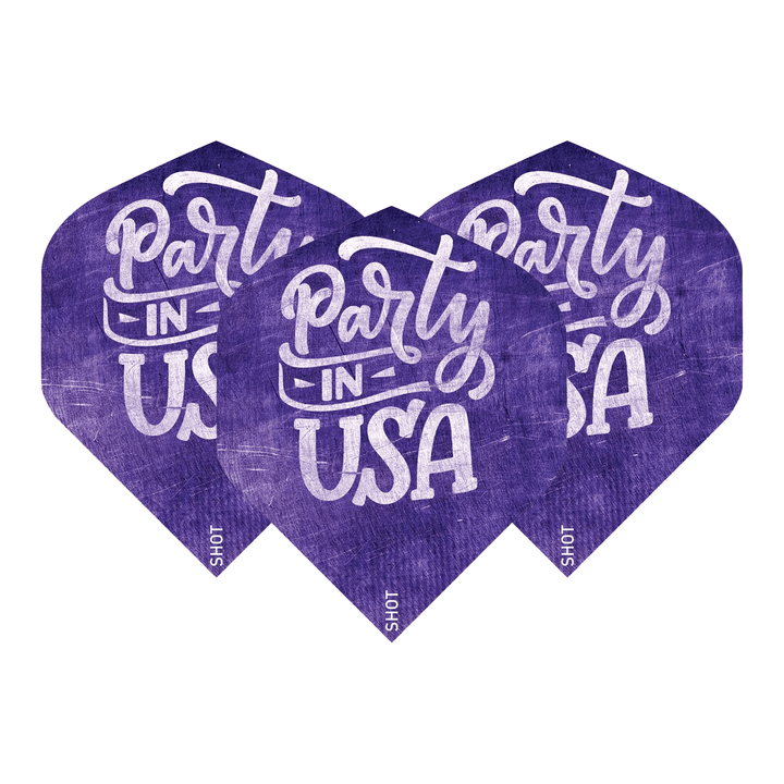 Shot Americana Party On - Dart Flights Standard / Purple Flights