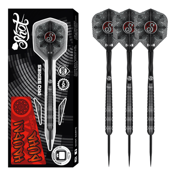 Shot Pro Series Haupai Puha 2.0 - 90% Tungsten Steel Tip Darts 24 Grams Darts