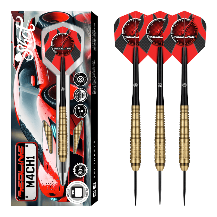 Shot Redline M4CH1 - 80% Tungsten Steel Tip Darts Darts