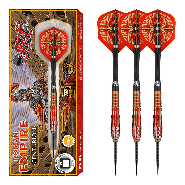 Shot Roman Empire Centurion - 90% Tungsten Steel Tip Darts 23 Grams Darts