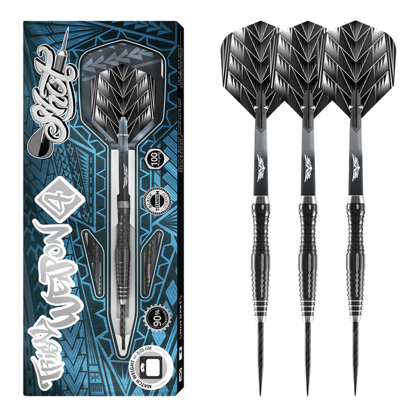 Shot Tribal Weapon 4 Series Steel Tip Darts - 90% Tungsten - 22 Grams Darts