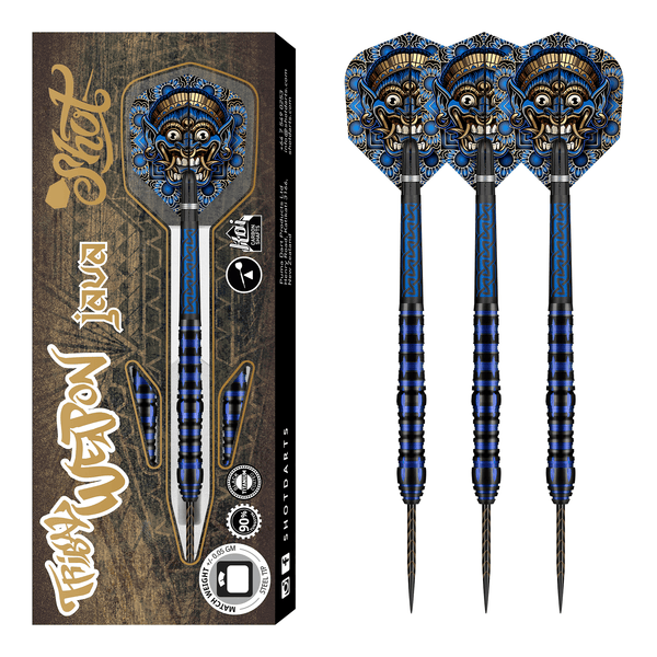 Shot Tribal Weapon Java - 90% Tungsten Steel Tip Darts 23 Grams Darts