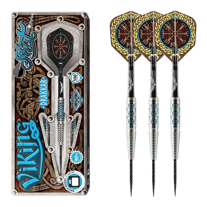 Shot Viking Drakkar Steel Tip Darts - 90% Tungsten - 23 Grams Darts