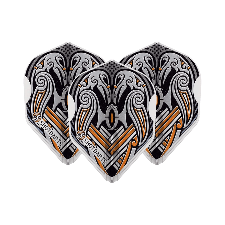 Shot Viking L-Style EZ Shape Moulded Dart Flights Raven Black Flights