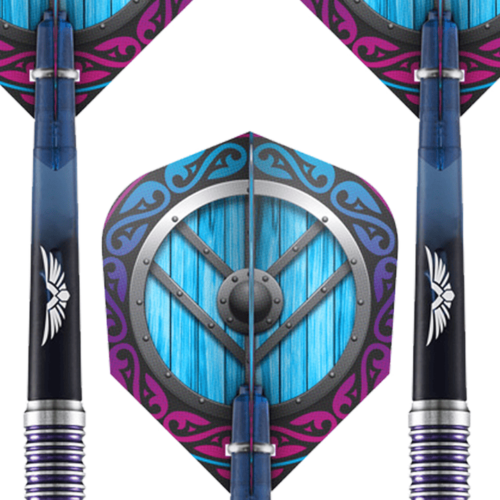 Shot Viking Shield-Maiden Steel Tip Darts - 90% Tungsten - 22 Grams Darts