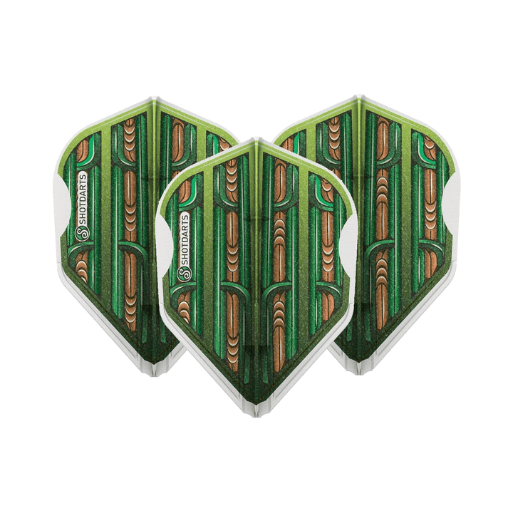 Shot Warrior - Moulded Dart Flights L-Style / Rutene Green Flights