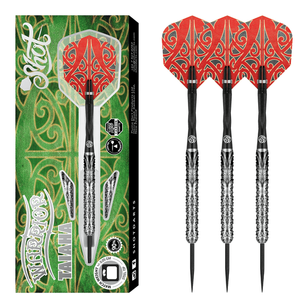 Shot Warrior Taiaha - 90% Tungsten Steel Tip Darts 21 Grams Darts