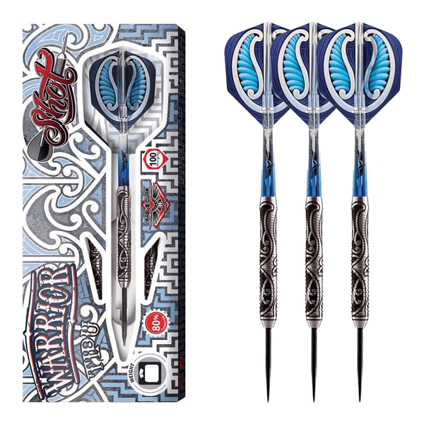 Shot Warrior Tipu Steel Tip Darts - 80% Tungsten - 21 Grams Darts