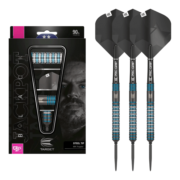 Target Adrian Lewis Black Swiss Point - 90% Tungsten Steel Tip Darts 22 Grams Darts