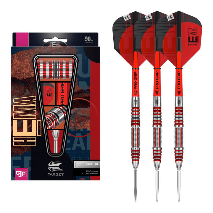 Target Hema 02 Swiss Point Steel Tip Darts - 90% Tungsten - 21 Grams Darts