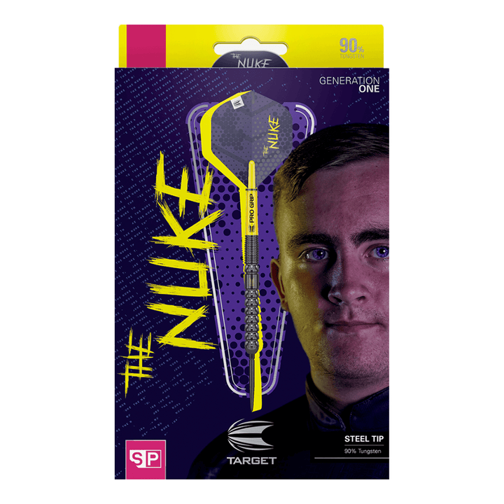 Target Luke Littler The Nuke Gen 1 Swiss Point - 90% Tungsten Steel Tip Darts Darts