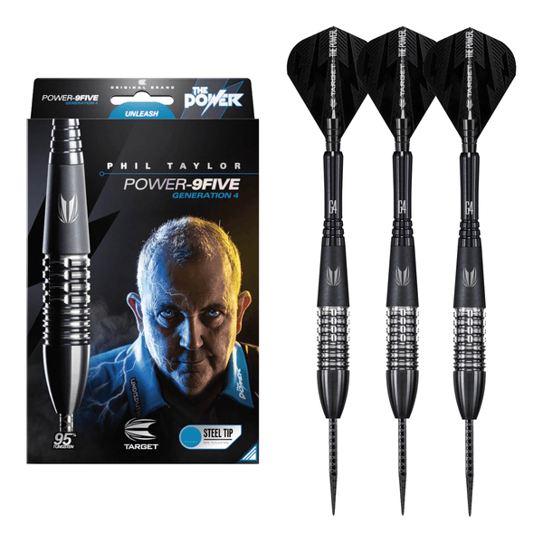 Target Phil Taylor Power 9Five Gen 4 - 95% Tungsten Steel Tip Darts 22 Grams Darts