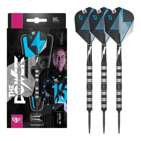 Target Phil Taylor Power Series Black Swiss Point - 80% Tungsten Steel Tip Darts 21 Grams Darts