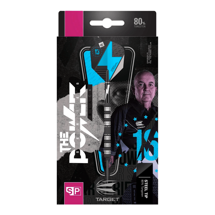 Target Phil Taylor Power Series Black Swiss Point - 80% Tungsten Steel Tip Darts Darts