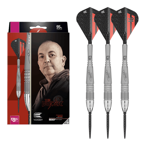 Target Power 9Five Gen 7 Swiss Point Steel Tip Darts - 95% Tungsten - 22 Grams Darts