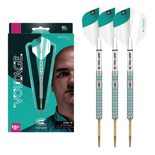 Target Rob Cross Gen 2 Voltage Swiss Point Steel Tip Darts - 90% Tungsten - 21 Grams Darts