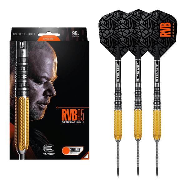 Target RVB Gen 2 Steel Tip Darts - 95% Tungsten - 21 Grams Darts