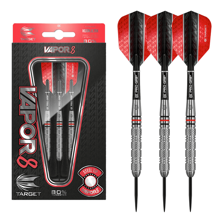 Target Vapor8 01A Steel Tip Darts - 80% Tungsten - 28 Grams Darts