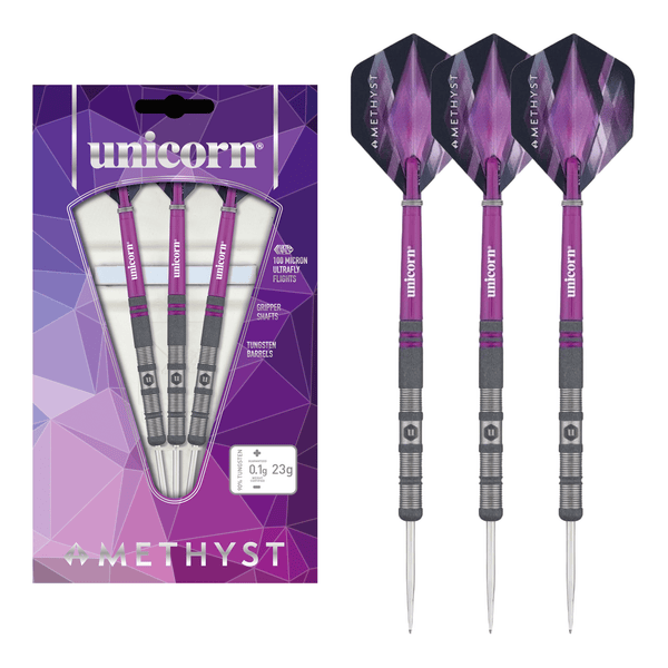 Unicorn Amethyst 1 - 90% Tungsten Steel Tip Darts 21 Grams Darts