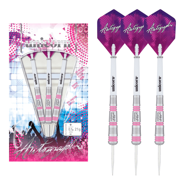 Unicorn Autograph Style 3 - 80% Tungsten Steel Tip Darts 19 Grams Darts