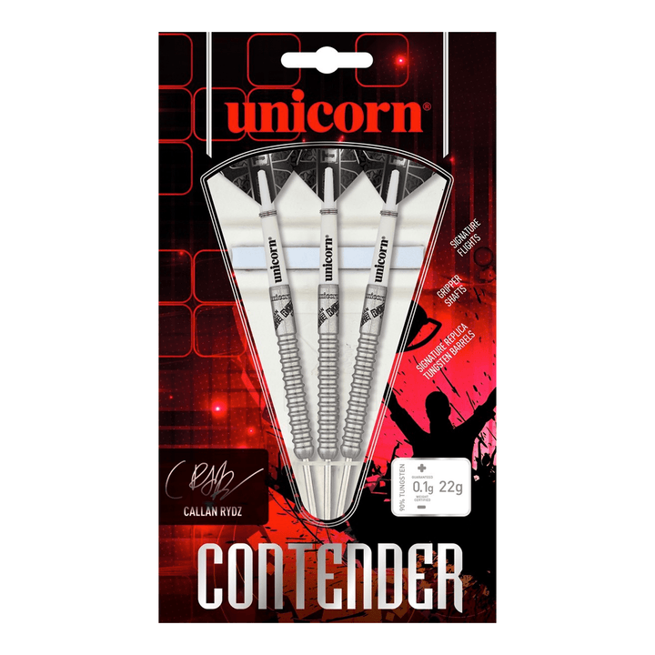 Unicorn Callan Rydz Contender - 90% Tungsten Steel Tip Darts 22 Grams Darts