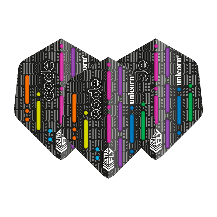 Unicorn Code DNA - Ultrafly 100 Dart Flights AR2 / Black Flights