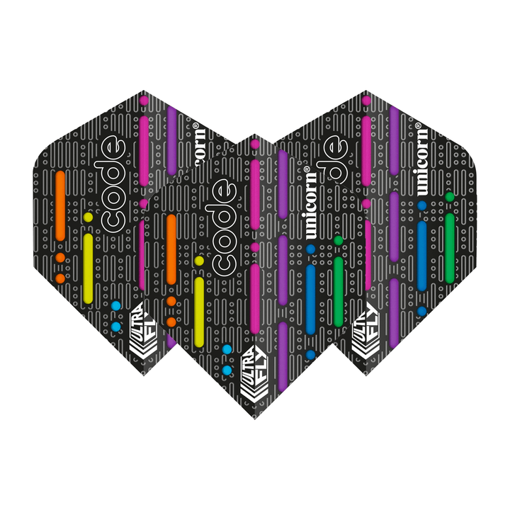 Unicorn Code DNA - Ultrafly 100 Dart Flights Plus / Black Flights