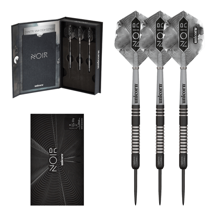 Unicorn Dimitri Van Den Bergh Noir Steel Tip Darts - 90% Tungsten - 21 Grams Darts