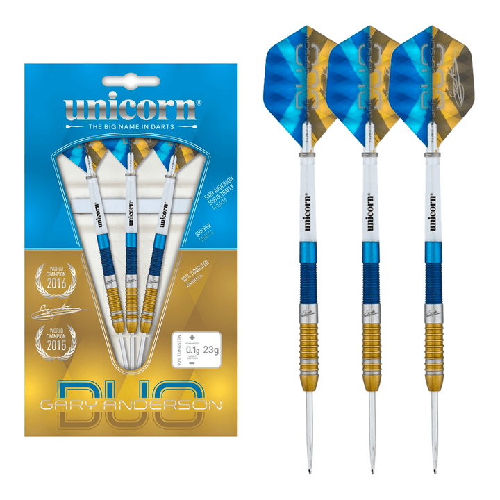 Unicorn Gary Anderson Duo - 90% Tungsten Steel Tip Darts 21 Grams Darts