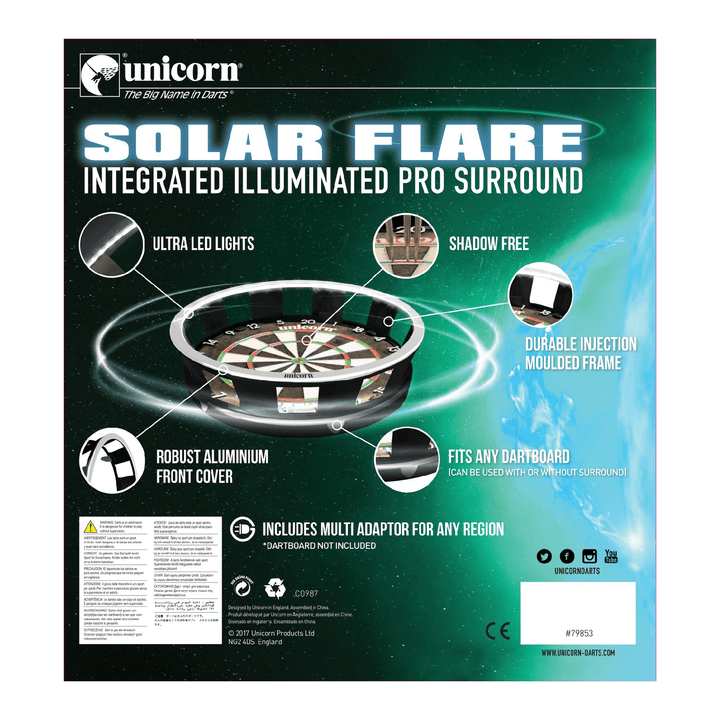 Unicorn Solar Flare - LED Dartboard Light Boards