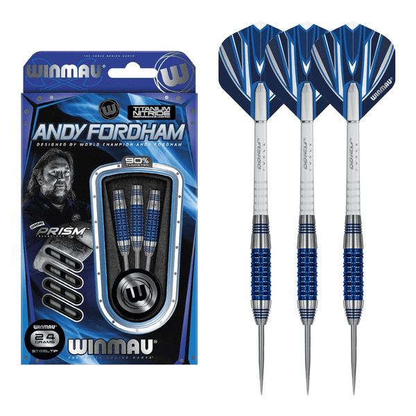 Winmau Andy Fordham - 90% Tungsten Steel Tip Darts 24 Grams Darts