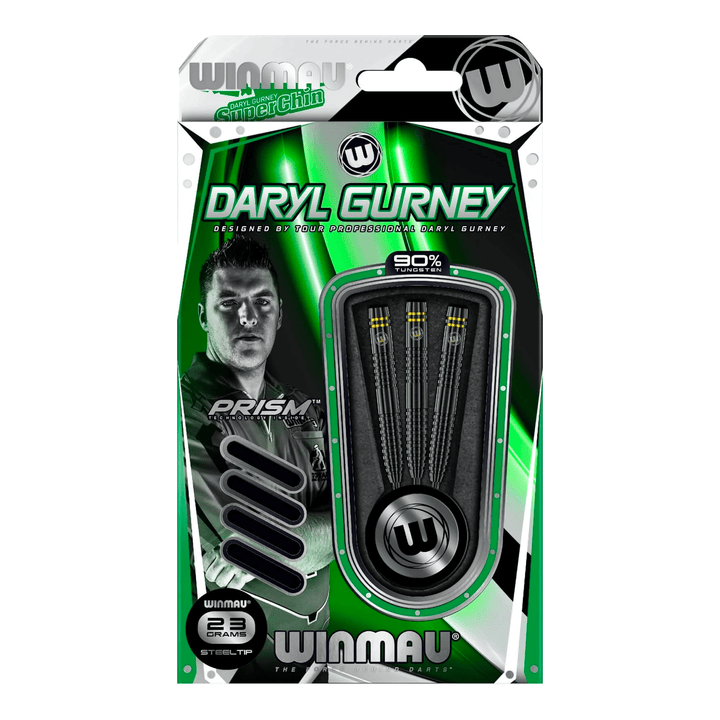 Winmau Daryl Gurney Black - 90% Tungsten Steel Tip Darts Darts