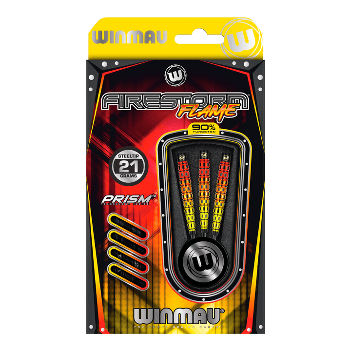 Winmau Firestorm Flame Tapered Barrel - 90% Tungsten Steel Tip Darts Darts