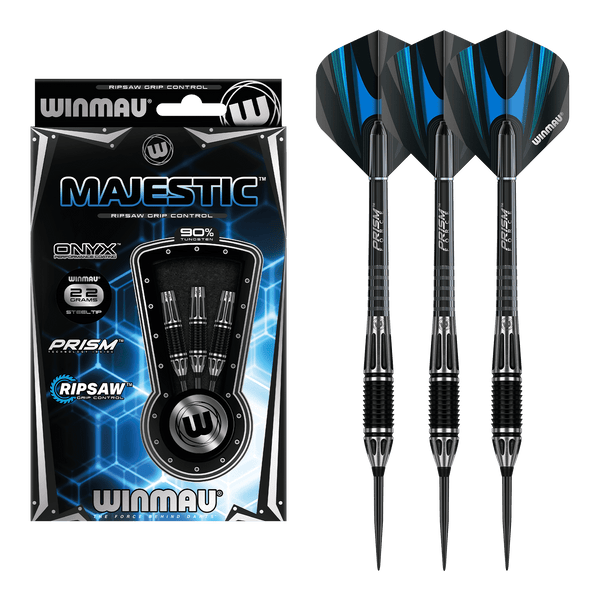 Winmau Majestic Steel Tip Darts - 90% Tungsten - 22 Grams Darts